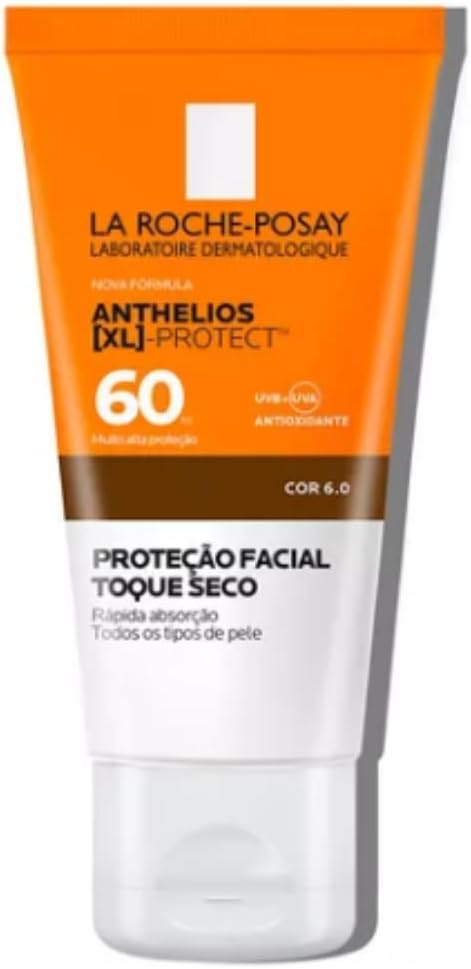 La Roche-Posay, Protetor Solar Facial com cor Anthelios XL-Protect, FPS60, Rápida Absorção, Textura Gel Creme, 40g
